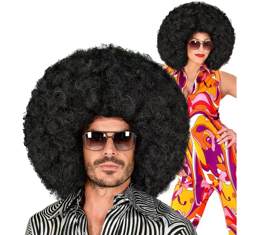 Peluca Afro Gigante en varios colores en caja