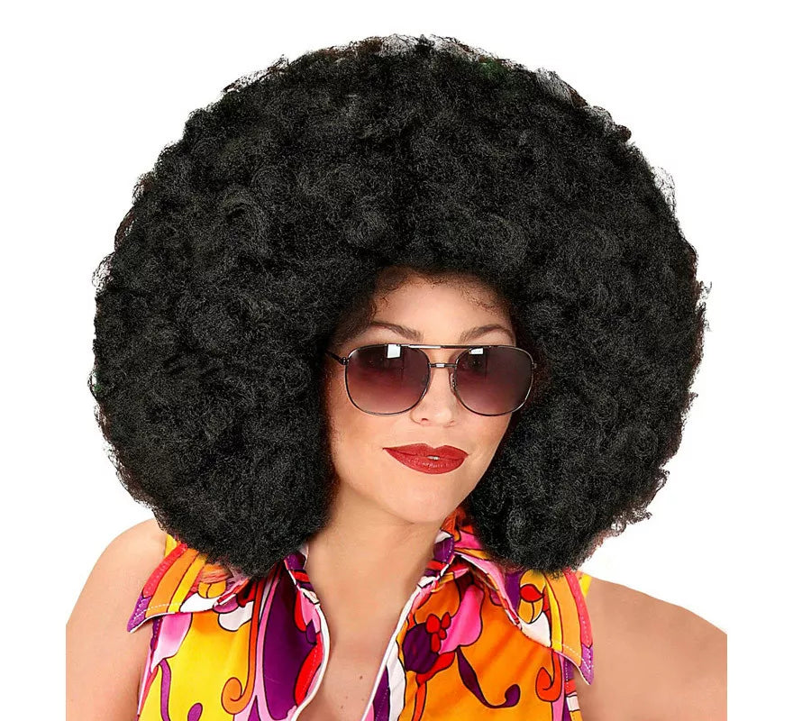 Peluca Afro Gigante en varios colores en caja