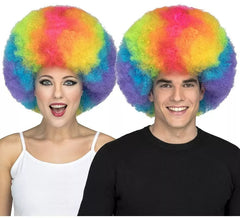 Extra große mehrfarbige Afro Perücke