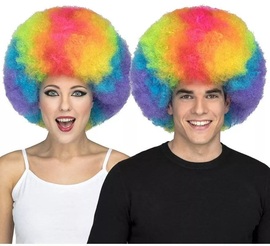 Translation missing: de.Peluca Afro Multicolor Extra grande
