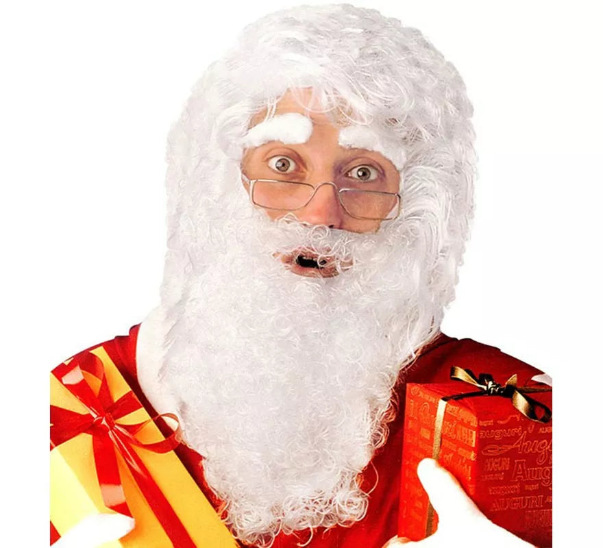 Translation missing: de.Peluca, Barba, Bigote y Cejas de Papá Noel