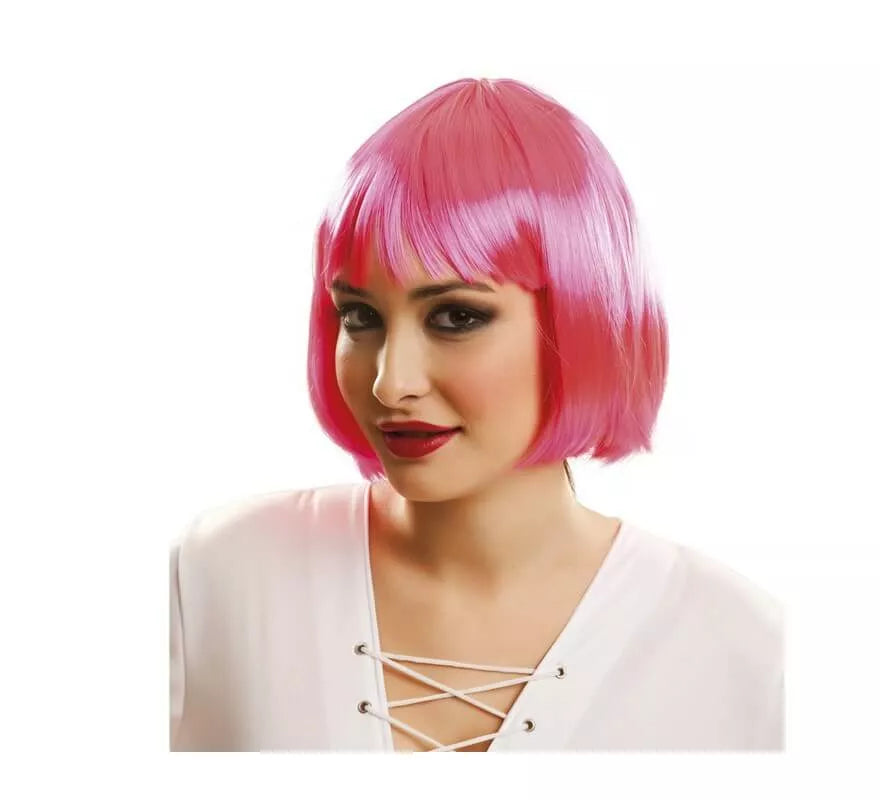 Translation missing: de.Peluca Cabaret rosa con flequillo