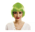 Peluca Cabaret verde con flequillo