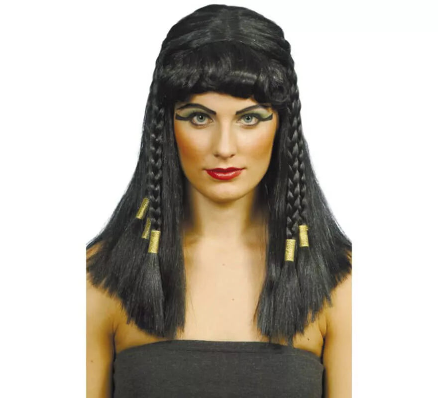Translation missing: de.Peluca Cleopatra con Ribetes Dorados