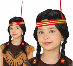 Indische Zöpfe-Perücke in Kinderbox