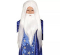 Peluca con Barba blanca infantil de Mago o Druida