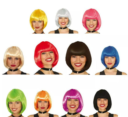 Peluca corte bob de 100 g en varios colores.