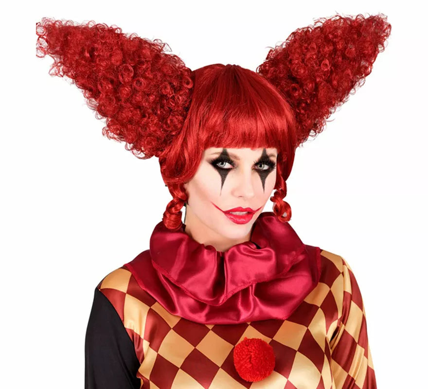 Peluca de Arlequina roja