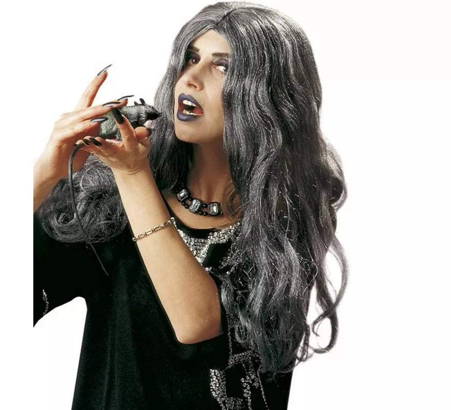 Translation missing: de.Peluca de Bruja Crudelia gris