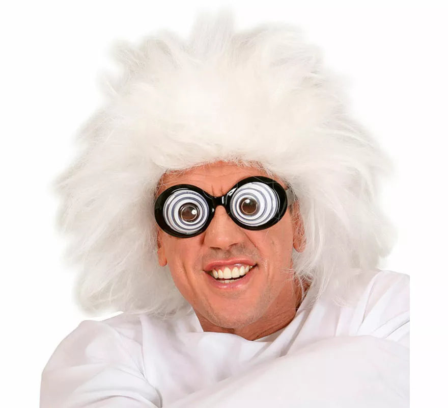 Peluca de Científico Loco blanca