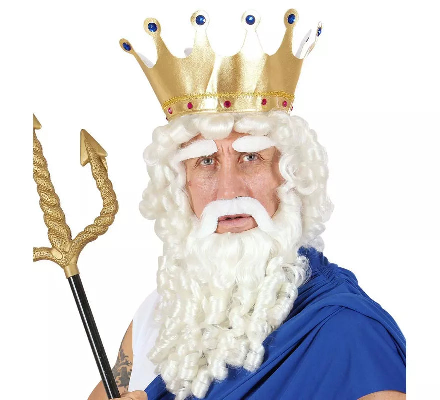Translation missing: de.Peluca de Dios Olímpico con Barba, Bigote y Cejas adulto