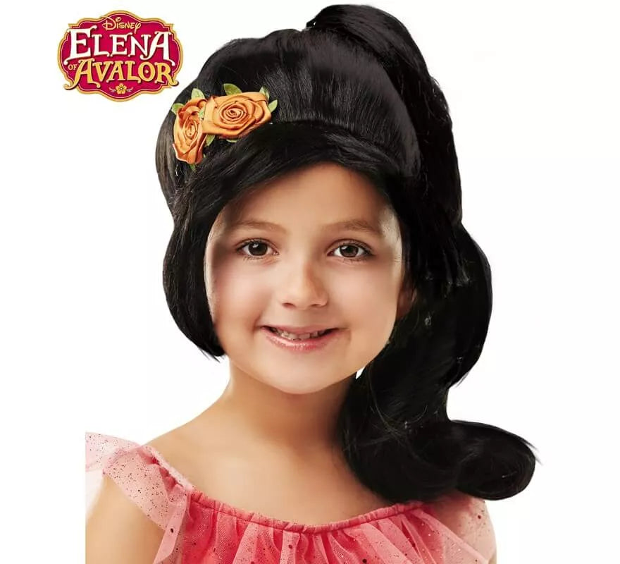 Translation missing: de.Peluca de Elena De Avalor con flor de Disney para niña