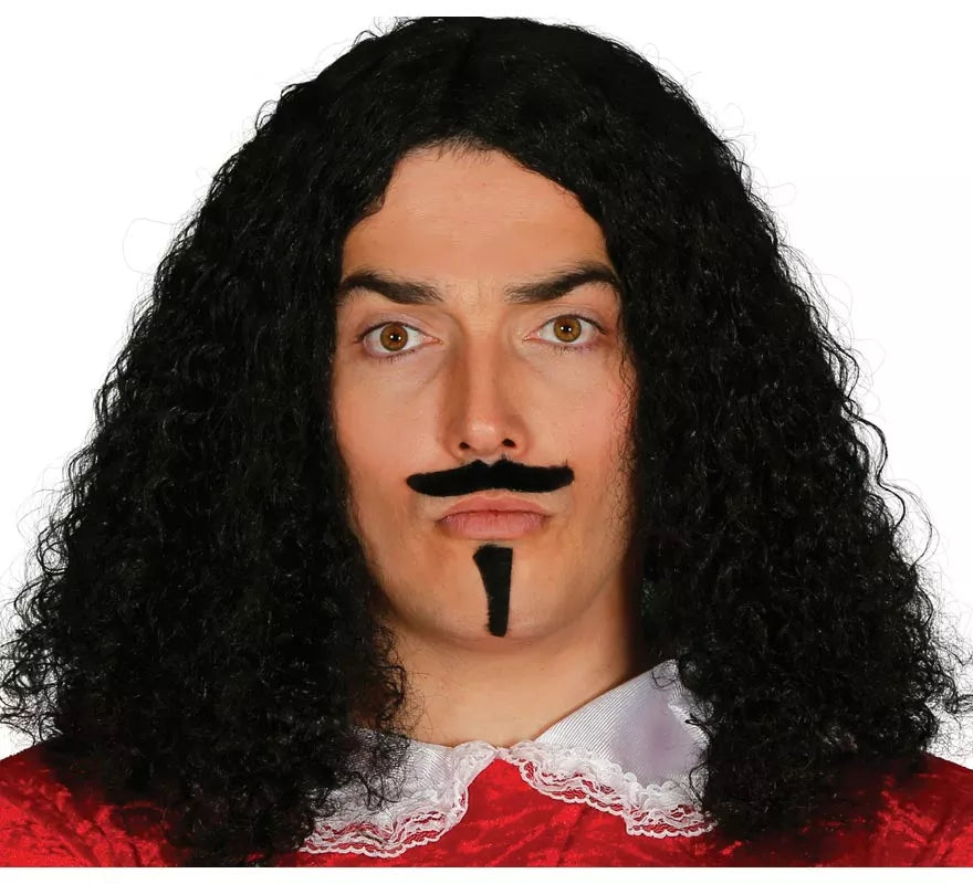 Peluca de época con bigote