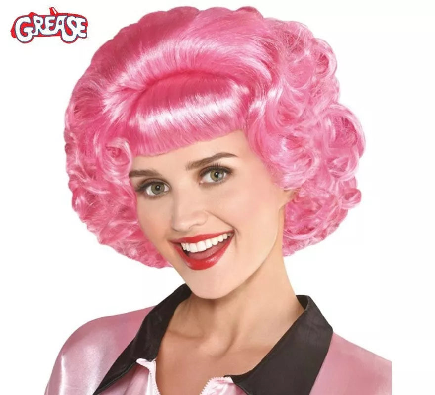 Translation missing: de.Peluca de Frenchy Rosa de Grease para adulto