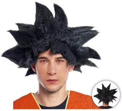 Schwarze Drachenkrieger-Perücke