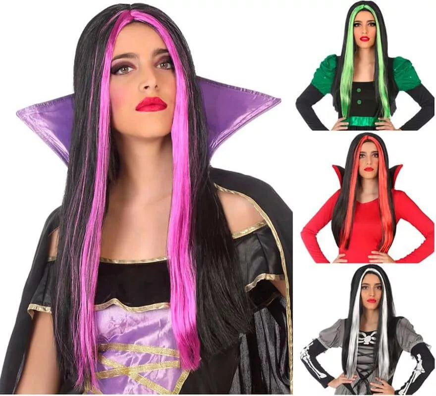 Peluca de Halloween Lisa en varios colores