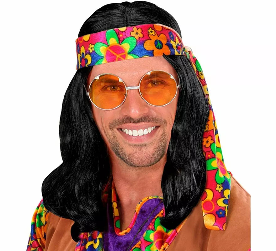 Translation missing: de.Peluca de Hippie negra con Bandana