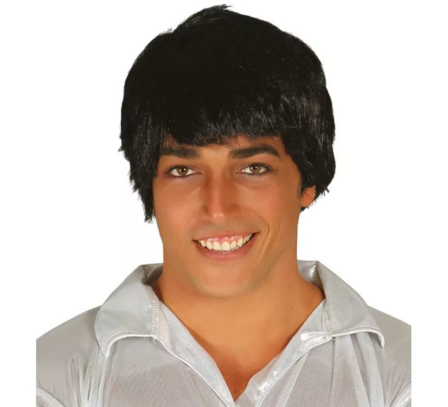 Translation missing: de.Peluca de Hombre Negra con flequillo