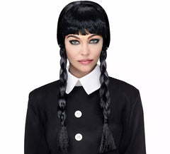 Sinister Girl Perücke mit Zöpfen