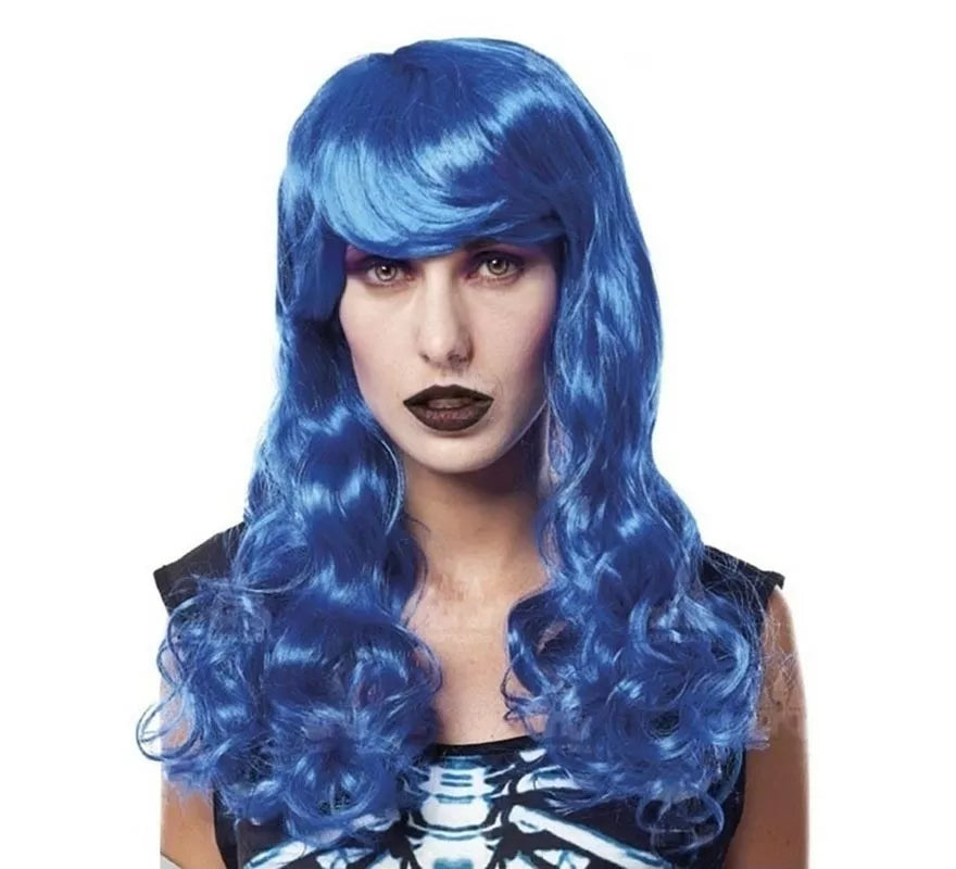 Translation missing: de.Peluca de Novia Muerta azul adulto