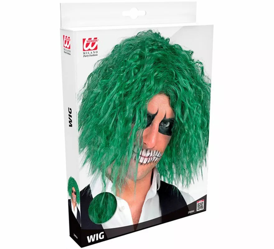 Peluca de Payaso Risueño verde