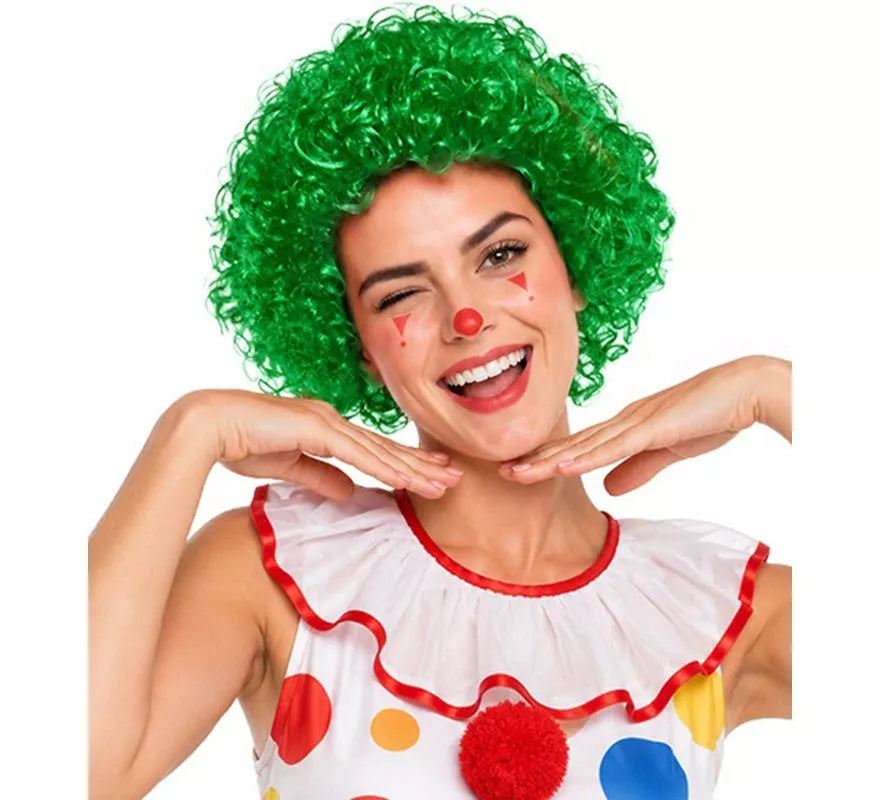 Peluca de Payaso Verde de 70 g