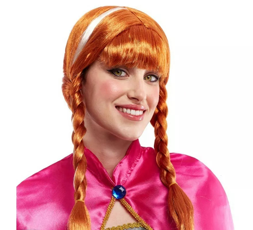 Translation missing: de.Peluca de Princesa de hielo roja con trenzas