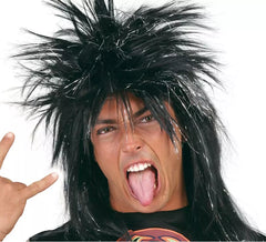 Schwarze Punk Perücke
