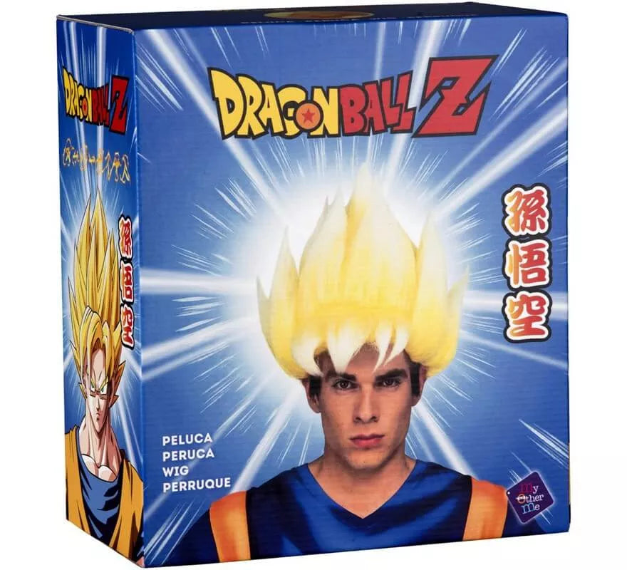 Translation missing: de.Peluca de Saiyan Son Goku de Dragón Ball en caja para hombre
