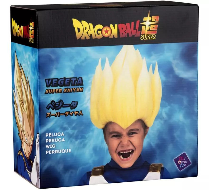 Translation missing: de.Peluca de Saiyan Vegeta de Dragón Ball en caja para niño