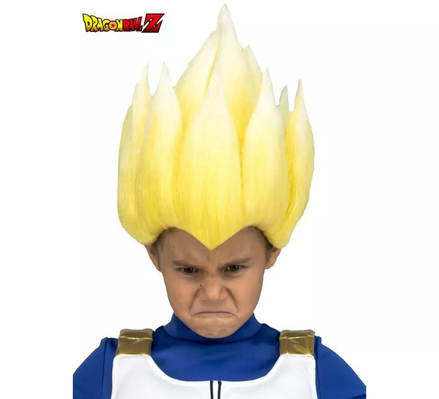 Translation missing: de.Peluca de Saiyan Vegeta de Dragón Ball en caja para niño