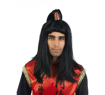 Peluca de Samurai o Guerrero Japonés adultos