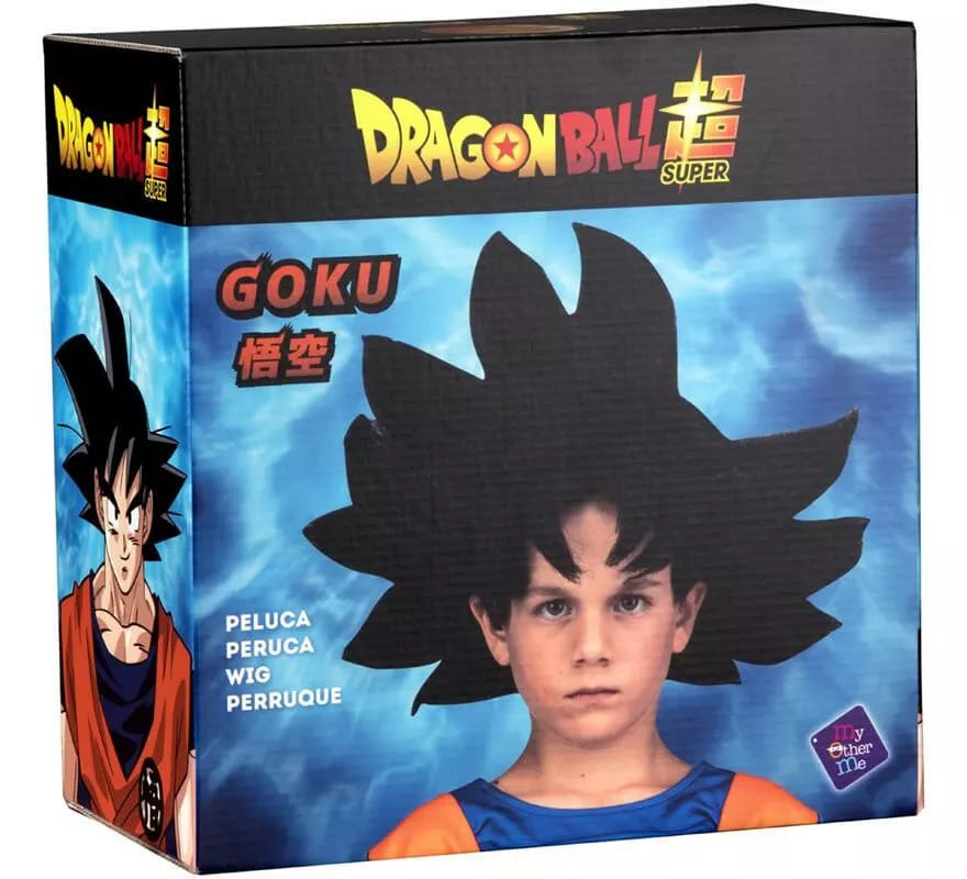 Translation missing: de.Peluca de Son Goku de Dragón Ball en caja para niño