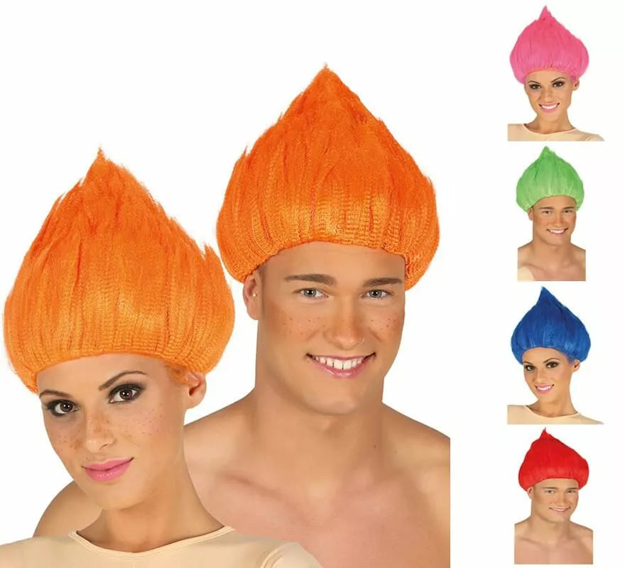Peluca de Troll en varios colores
