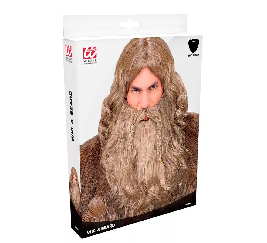 Translation missing: de.Peluca de Vikingo con barba y bigote adulto