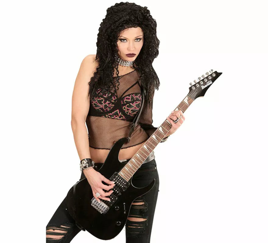 Translation missing: de.Peluca Hard Rock negra