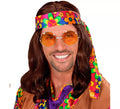Peluca Hippie con Banda en varios colores adulto