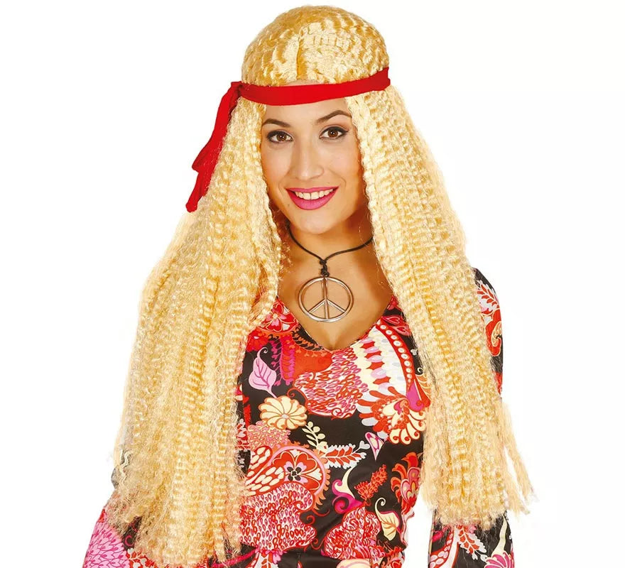 Translation missing: de.Peluca Hippie con Cinta roja
