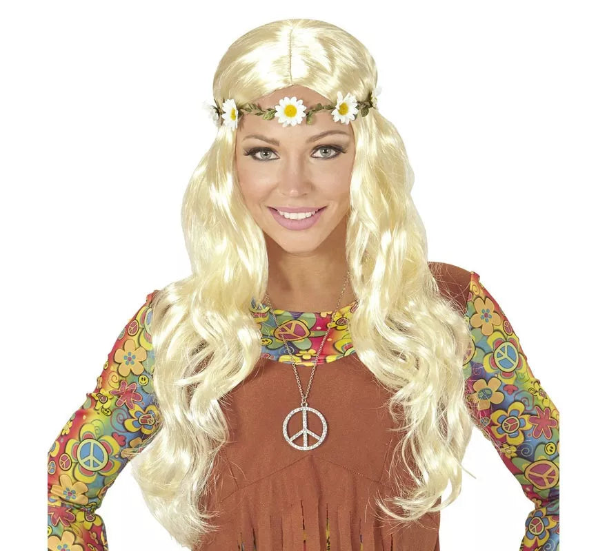 Translation missing: de.Peluca Hippie o Medieval con cinta en varios colores adulto