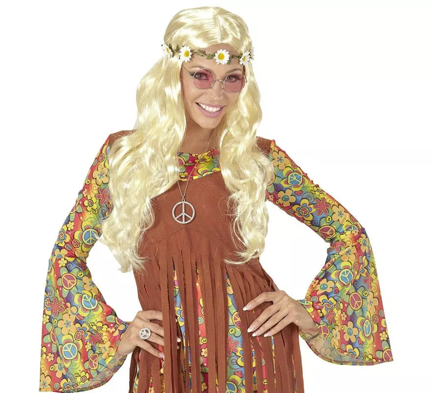 Translation missing: de.Peluca Hippie o Medieval con cinta en varios colores adulto