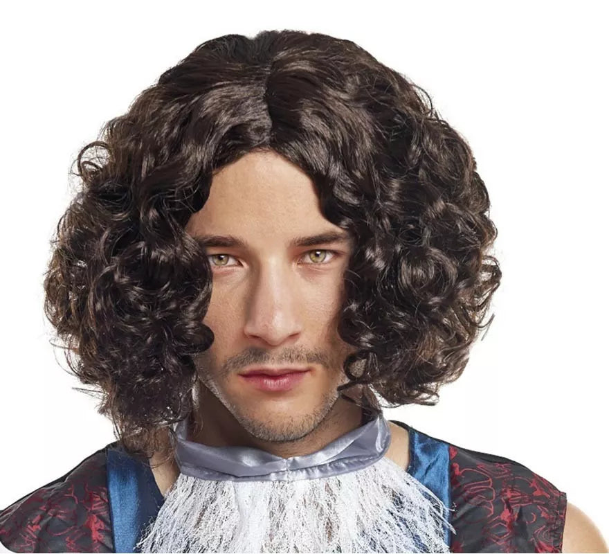 Translation missing: de.Peluca Medieval rizada corta para hombre