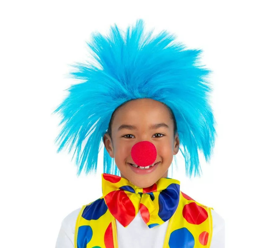 Translation missing: de.Peluca Melena de Pinchos azules infantil