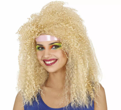 Peluca Melena Rizos Rubia