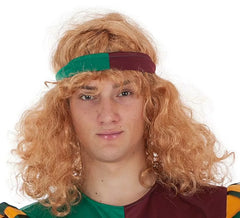 Lockige blonde Mähnenperücke
