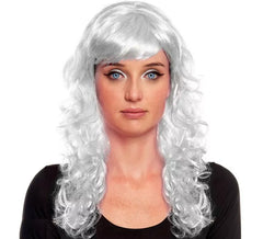 Weiße Ondas-Perücke mit Pony