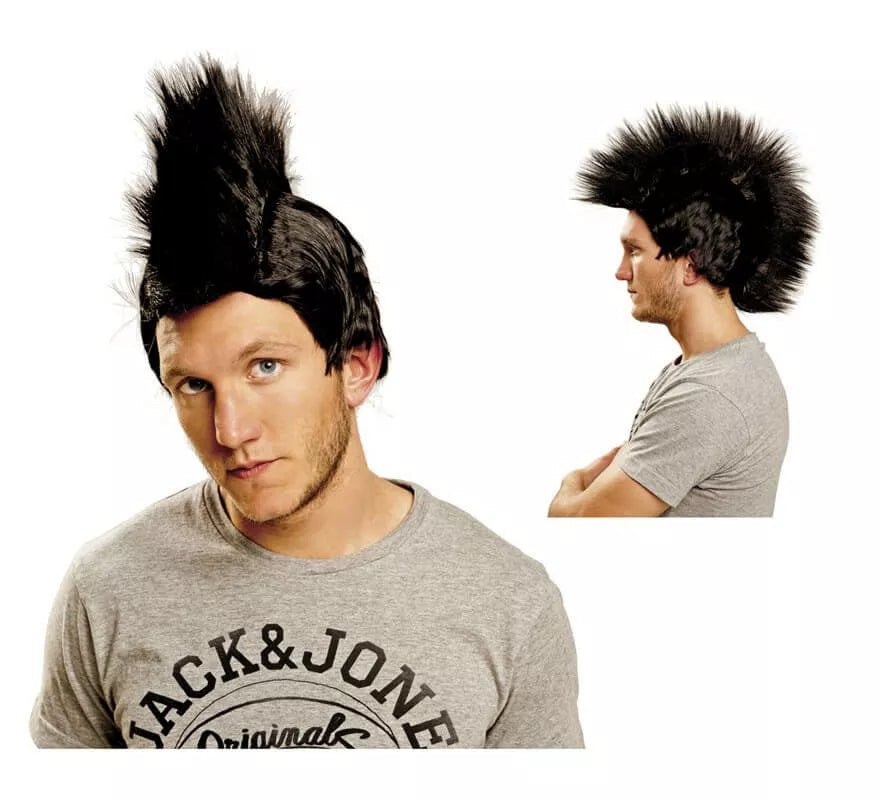 Translation missing: de.Peluca Punk con cresta negra