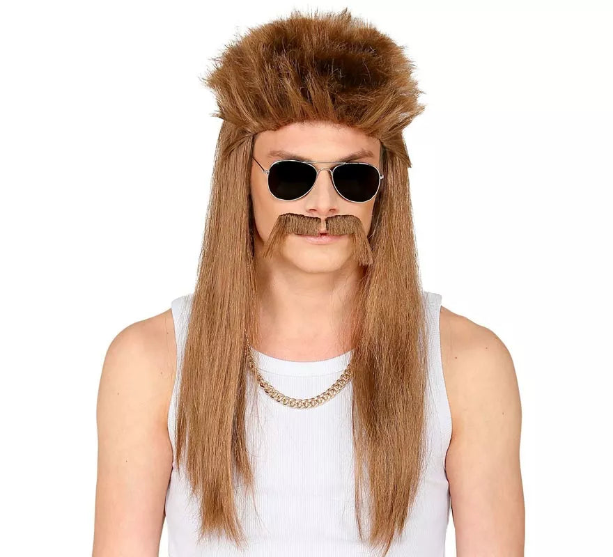 Peluca Redneck con bigotes adulto