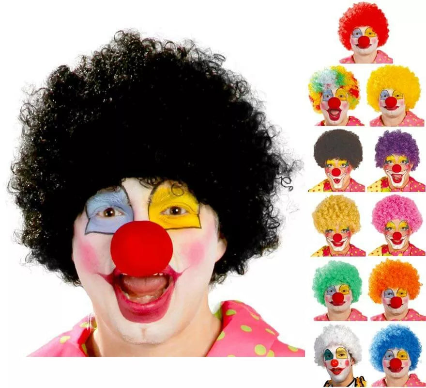 Translation missing: de.Peluca rizada de Payaso en varios colores