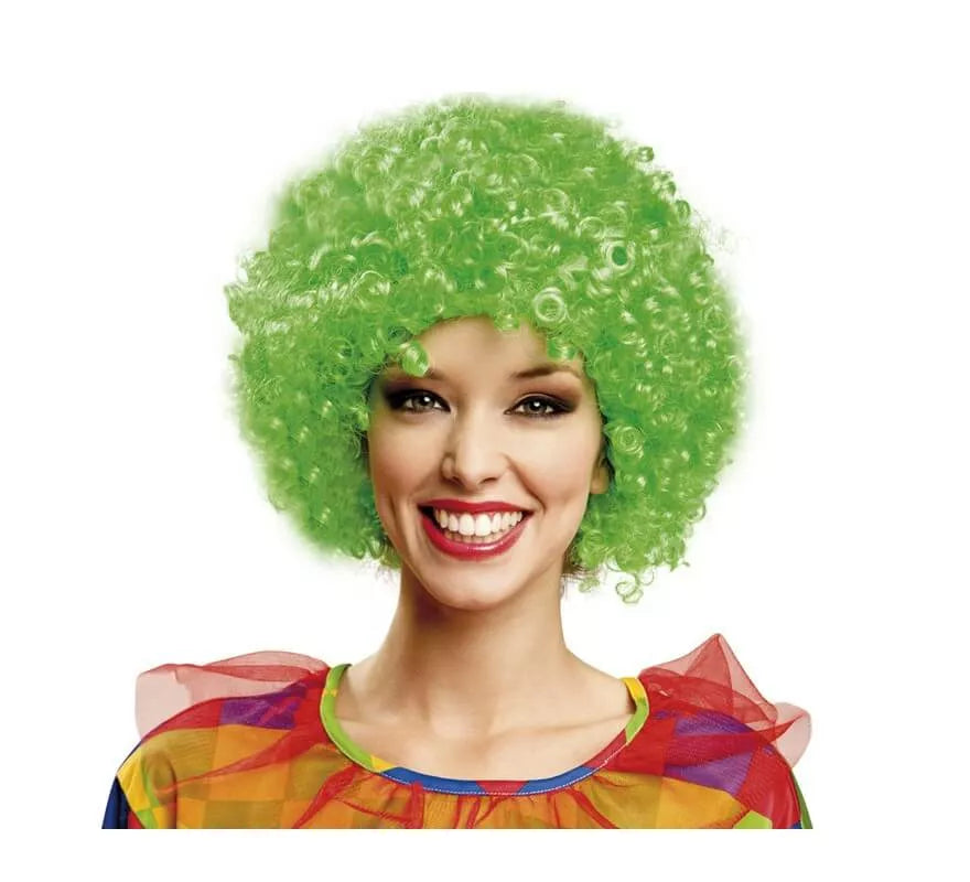 Translation missing: de.Peluca rizada de Payaso verde