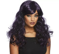 Peluca Rizada Gótica negra y morada